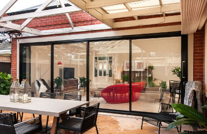 Sliding doors bring a breath of fresh air to this older Adelaide home