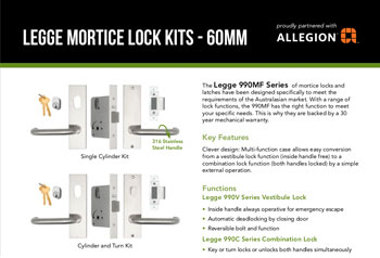 Legge Mortice Lock Kits - 60mm