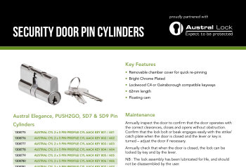 Austral Security Door Pin Cylinders