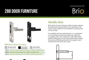 Brio 288 Door Furniture