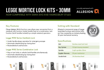 Legge Mortice Lock Kits - 30mm