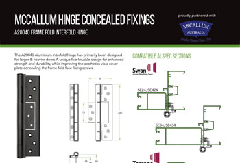 McCallum Hinge Concealed Fixings