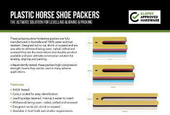 Plastic Horse Shoe Packers