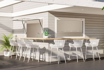 Gas Strut Servery Window